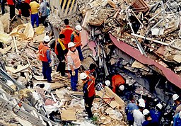 The rescue operation at The collapsed Sampoong Department Store