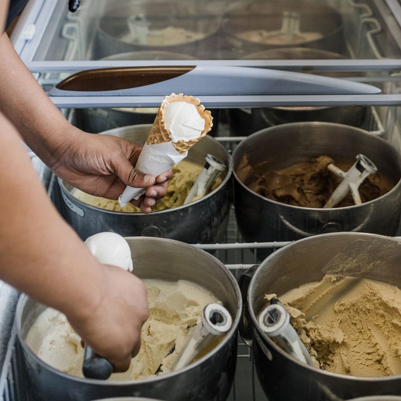 Wicked Lick which makes ice cream using liquid nitrogen preparing
