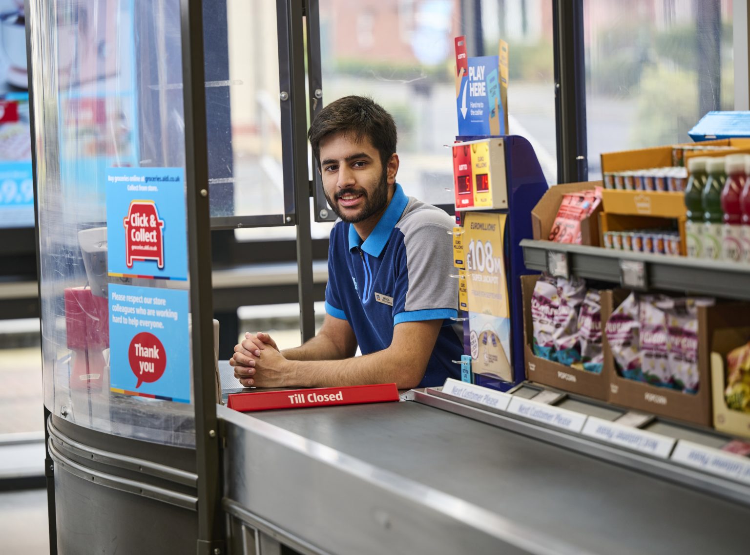 an Aldi worker