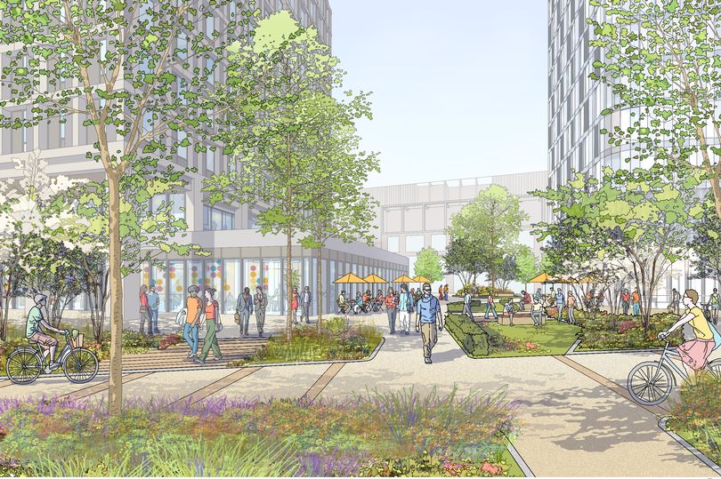 Designs for the new life science and student accommodation in Manchester