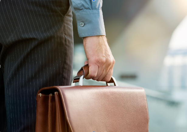 Man holding a briefcase