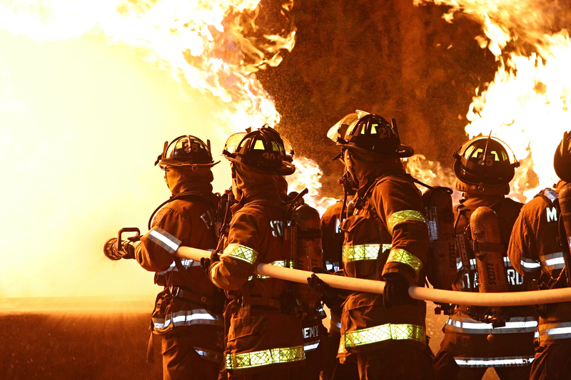 firefighters fighting a fire