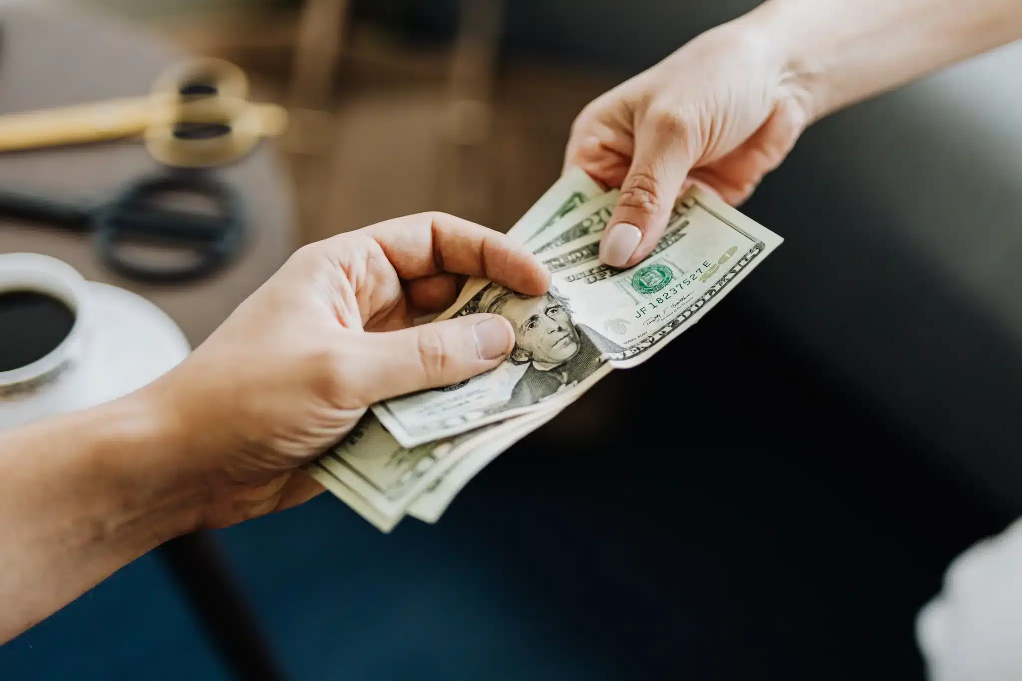 Money exchanging hands