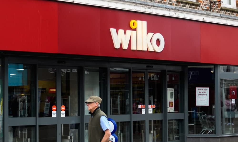 Facade of Wilko hardware store