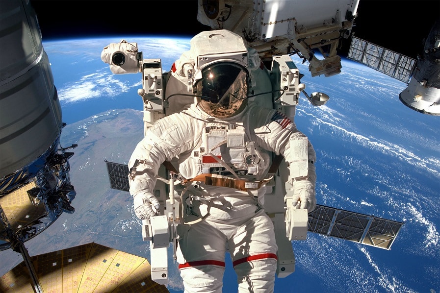 An astronaut in space