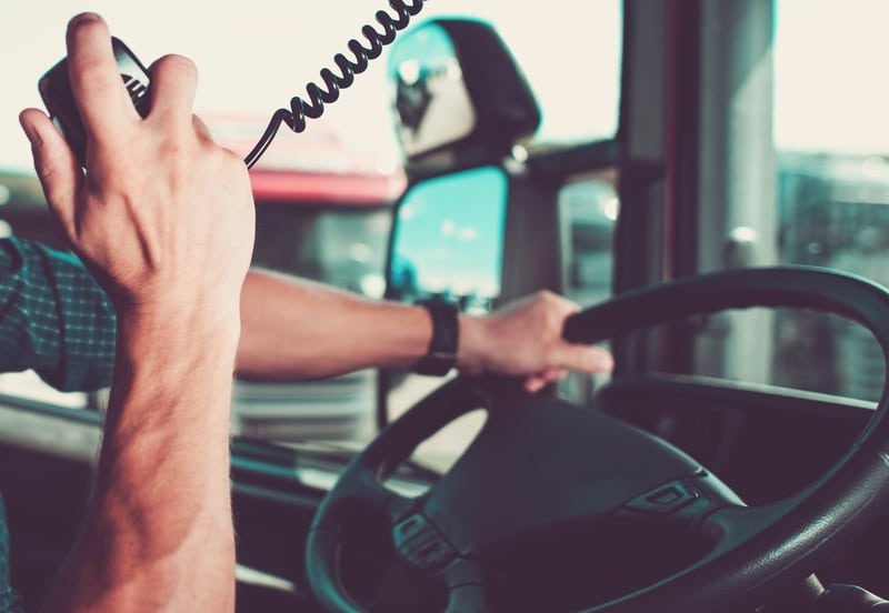 man driving a truck