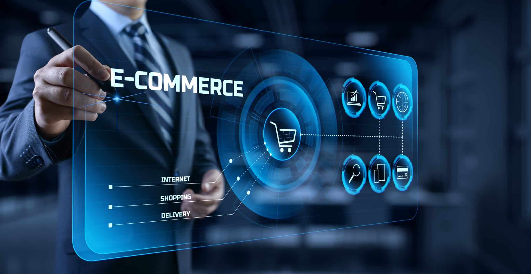 someone looking at e-commerce online shopping