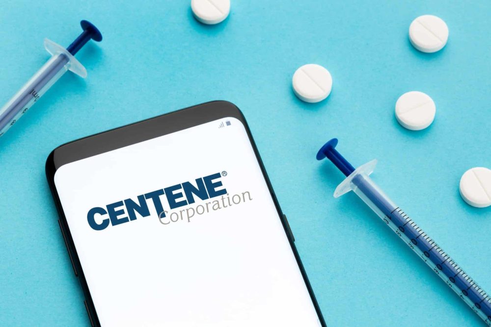 Centene corporation logo on phone