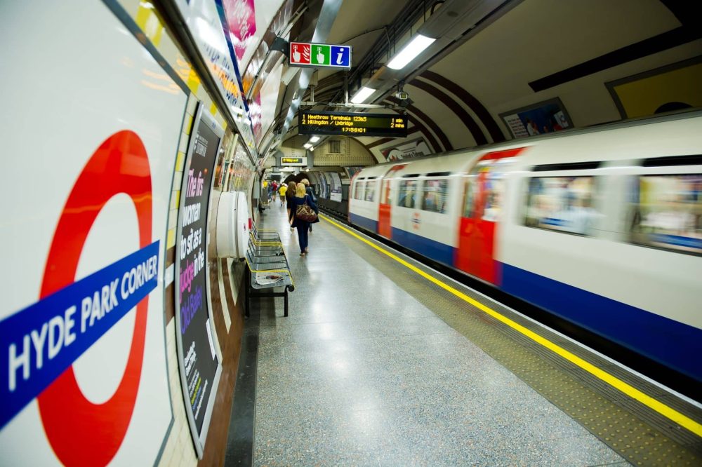 Inside view of London Underground