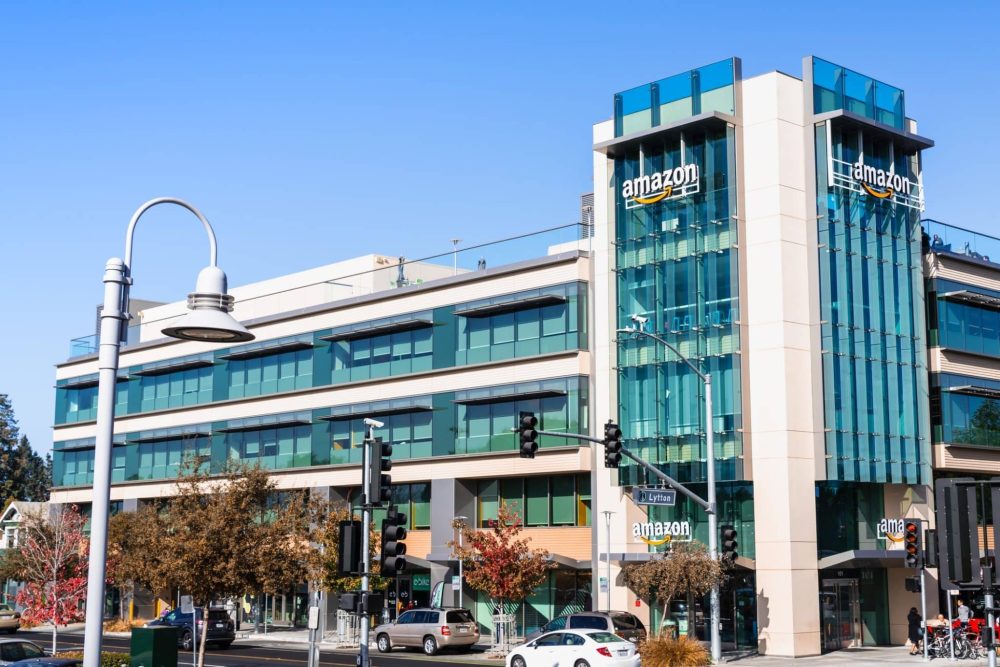 Amazon corporate office building in Silicon Valley
