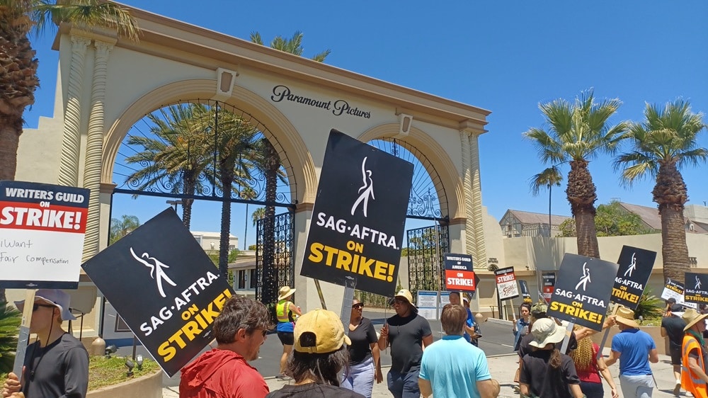 Hollywood actors on strike