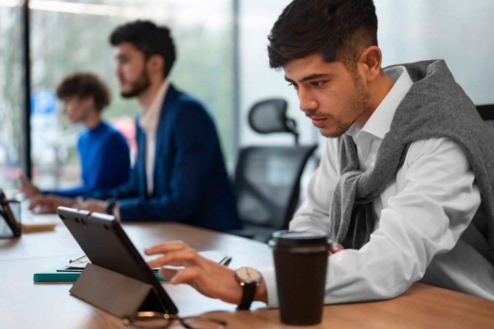 Young professionals during office hours