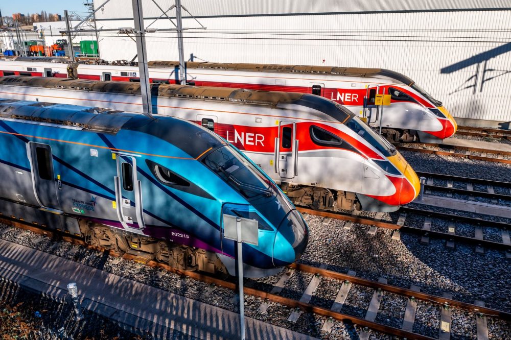 Unused passenger trains from LNER and Trans Pennine during the rail workers strike