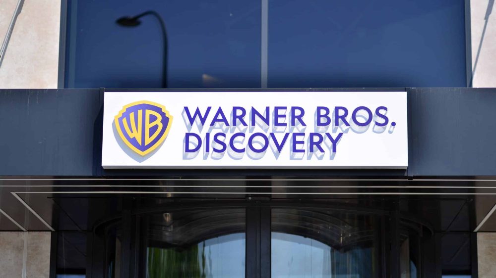 Warner Bros. Discovery sign on building