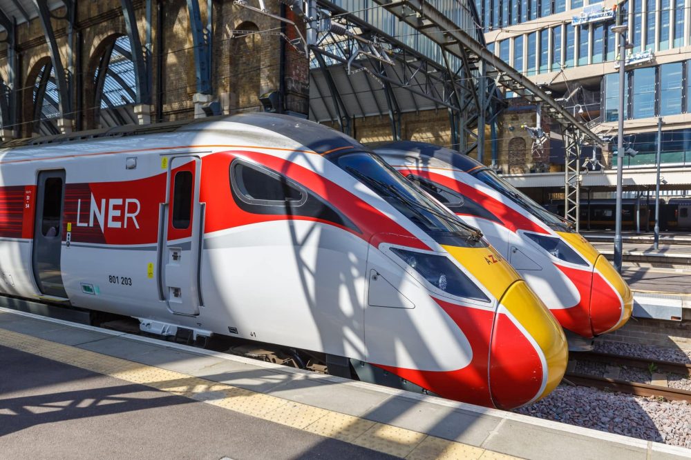 LNER train at King's Cross railway station in London