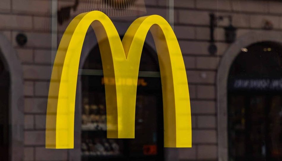 McDonald`s logo on display in front of one of the establishments