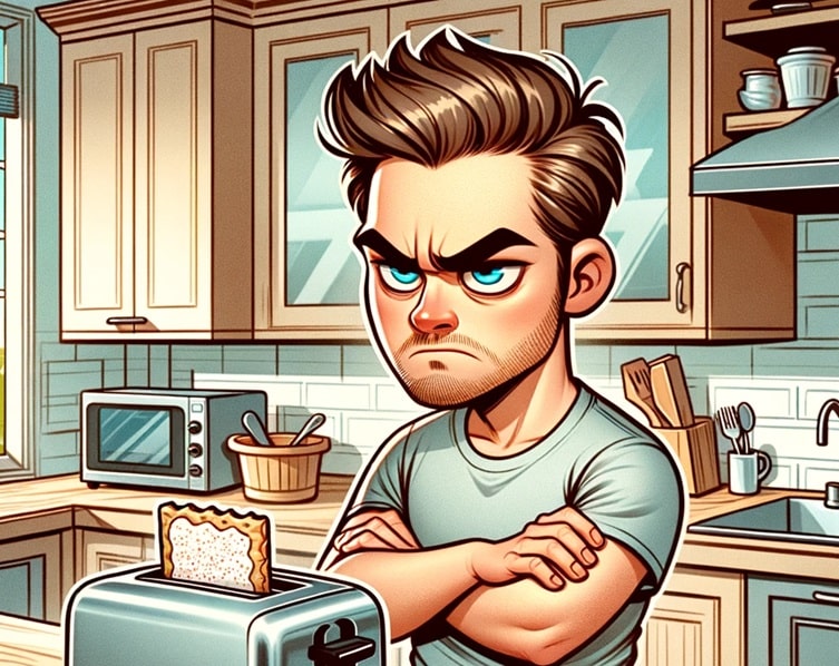 A man gets cross over his Pop Tarts