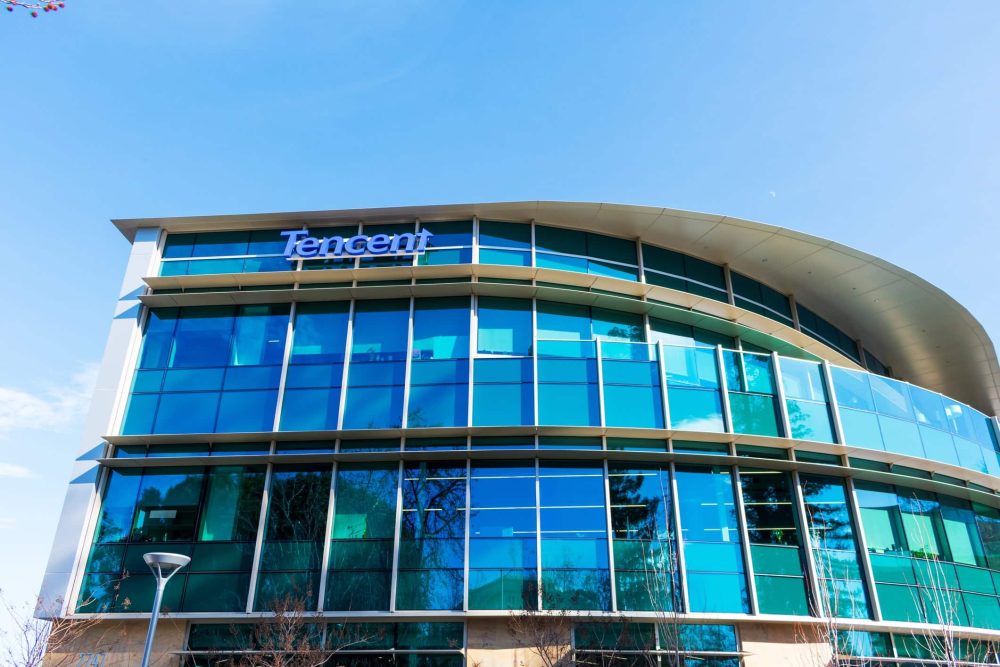 Facade of Tencent office in Silicon Valley