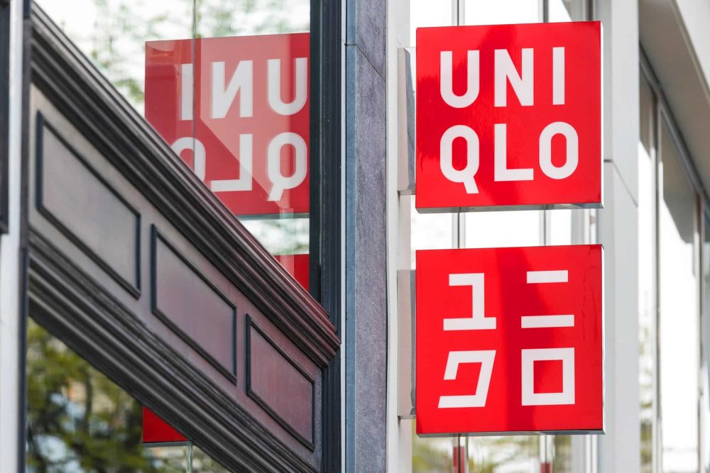 Uniqlo shop sign in antwerp belgium