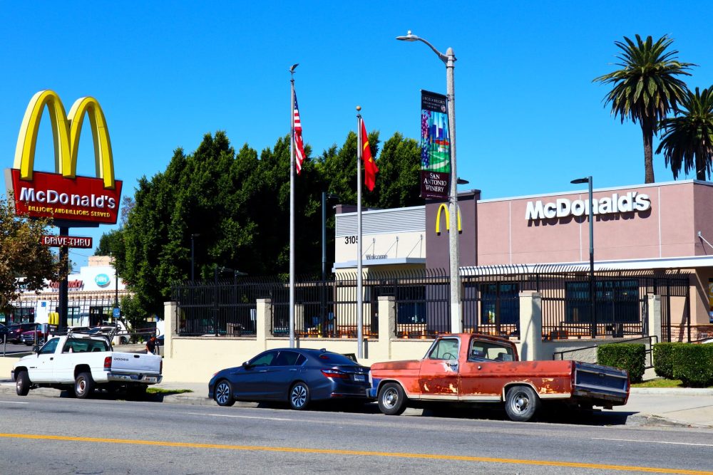 McDonald`s fast food restaurant