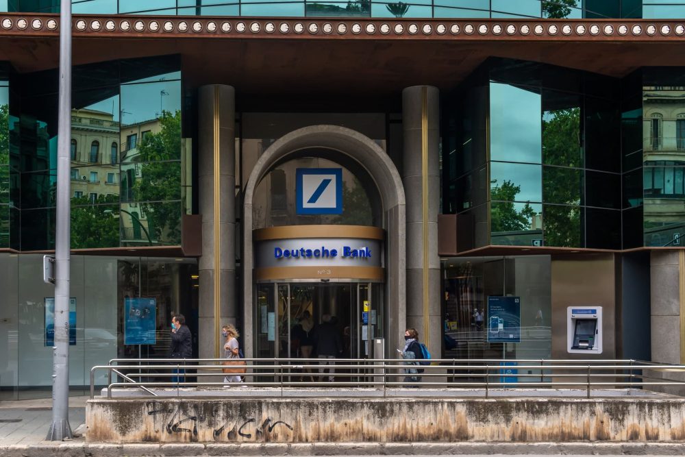 Main facade of the Deutsche Bank headquarters