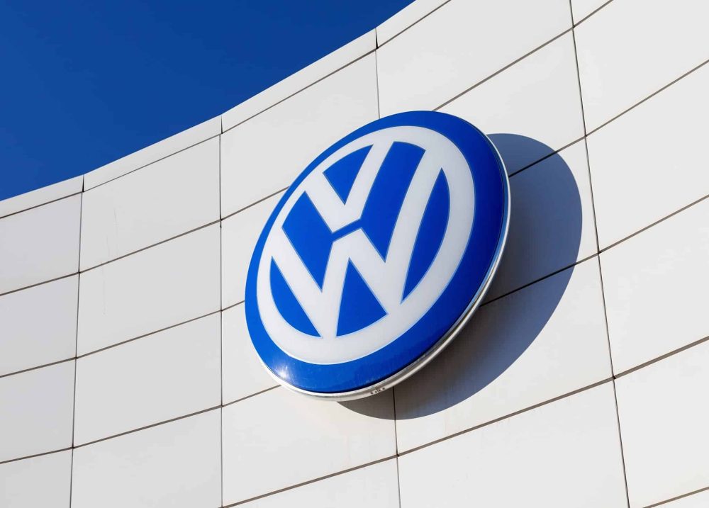 The emblem of Volkswagen