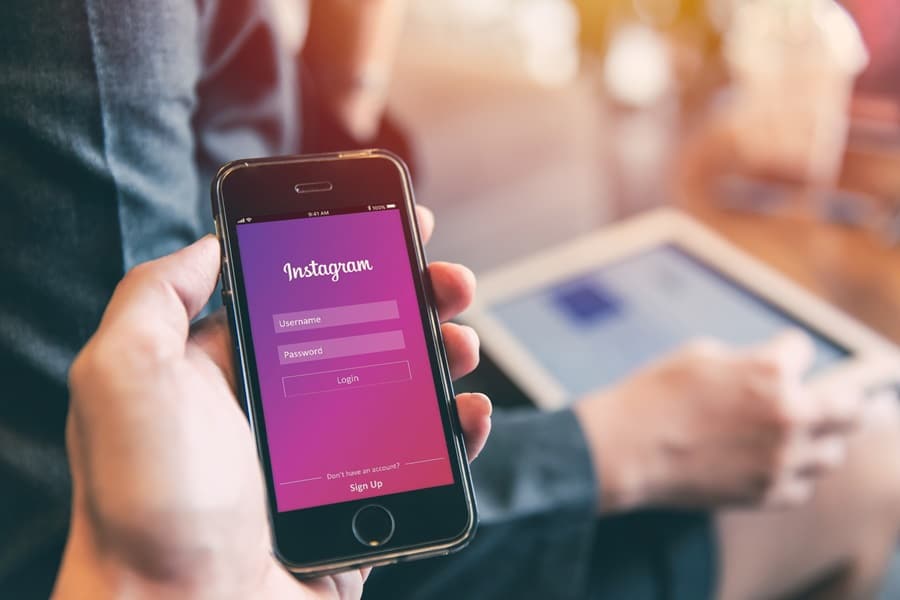 Instagram on a phone screen