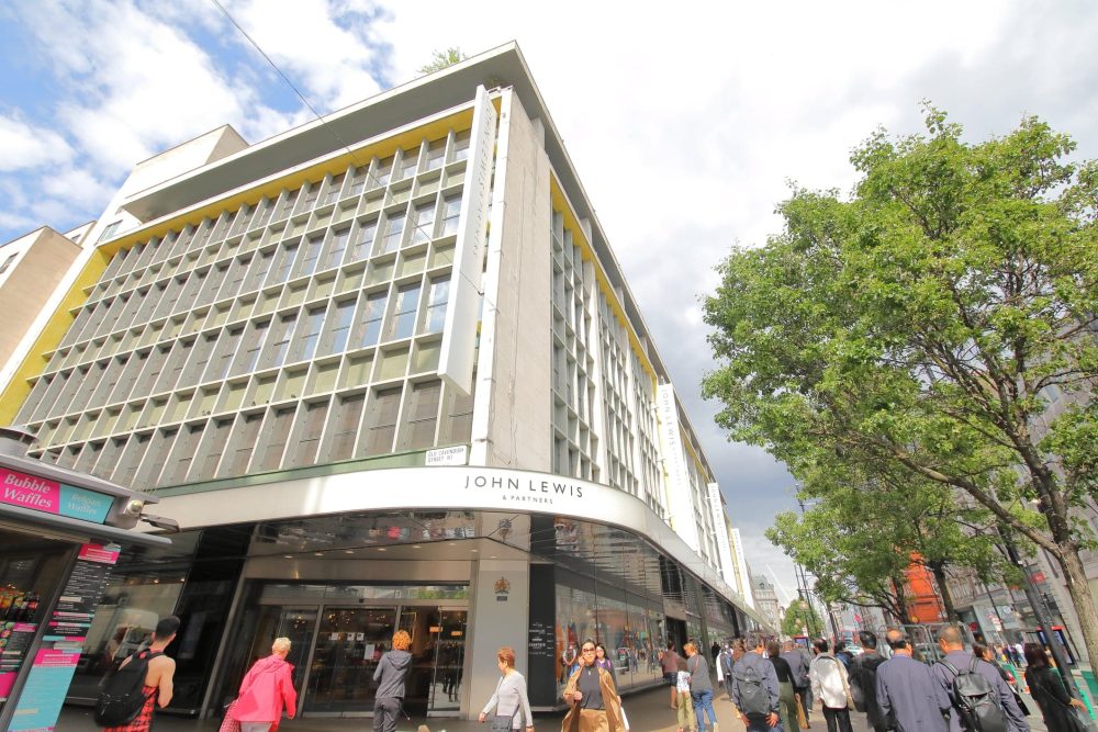 John Lewis and partners shopping mall Oxford Circus London UK