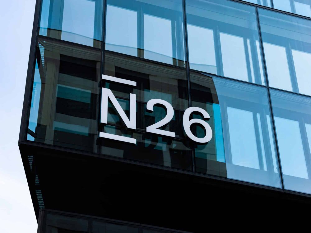 N26 logo sign of the German neobank