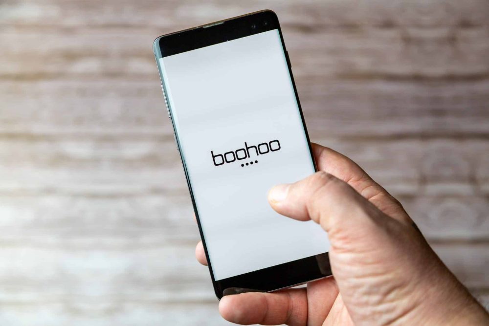 Boohoo logo on phone screen