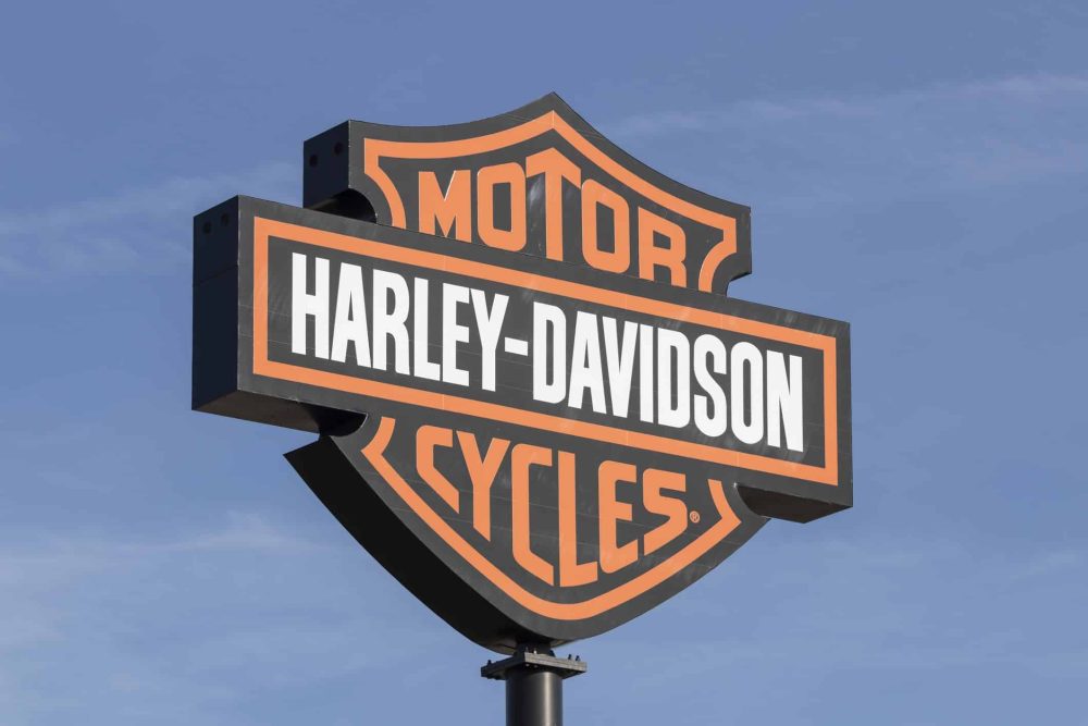 Harley Davidson logo and signage