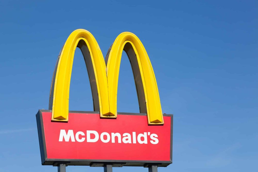 McDonald's logo on a pole