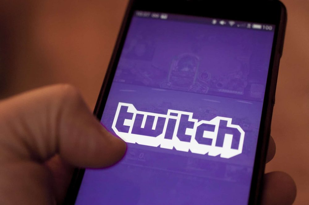 Twitch app on a smartphone