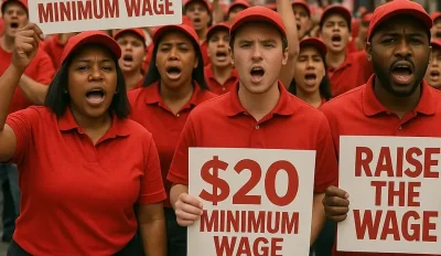 Fast-Food Workers Rally for $20 Minimum Wage in Coast-to-Coast Protests