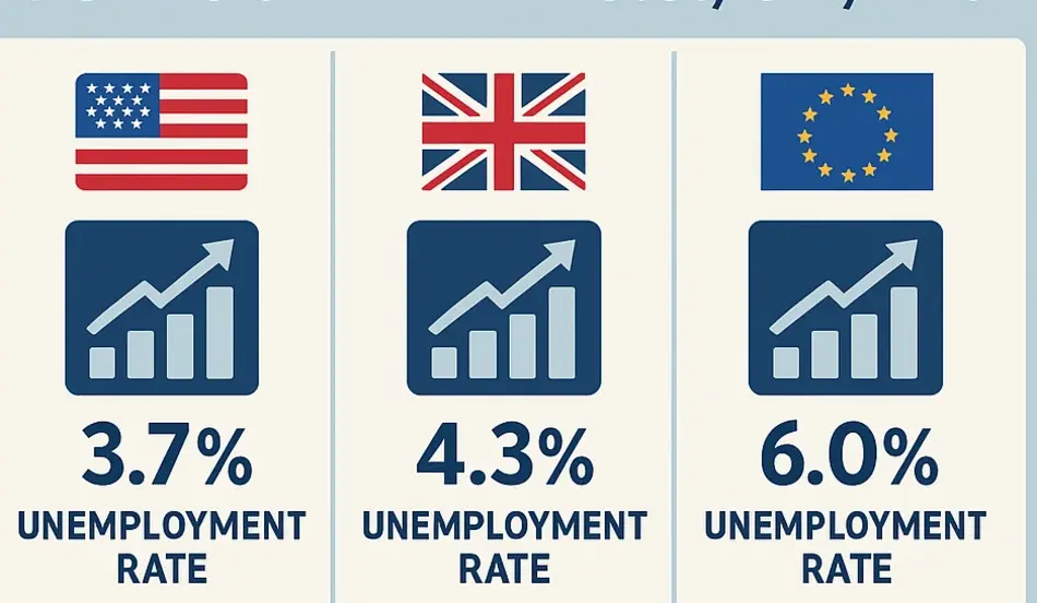 July 2025 Job Market Outlook in the U.S., UK, and EU