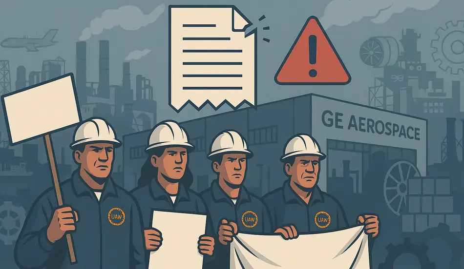 UAW Members at GE Aerospace to Strike Over Contract Deadlock