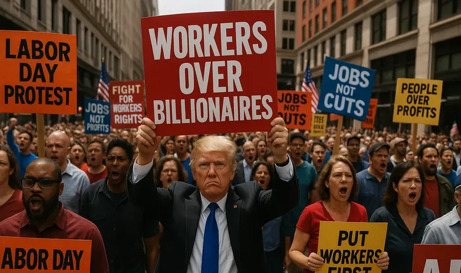 Explosive Labor Day Protests Trump Administration Workers Over Billionaires Movement Sweeps Nation