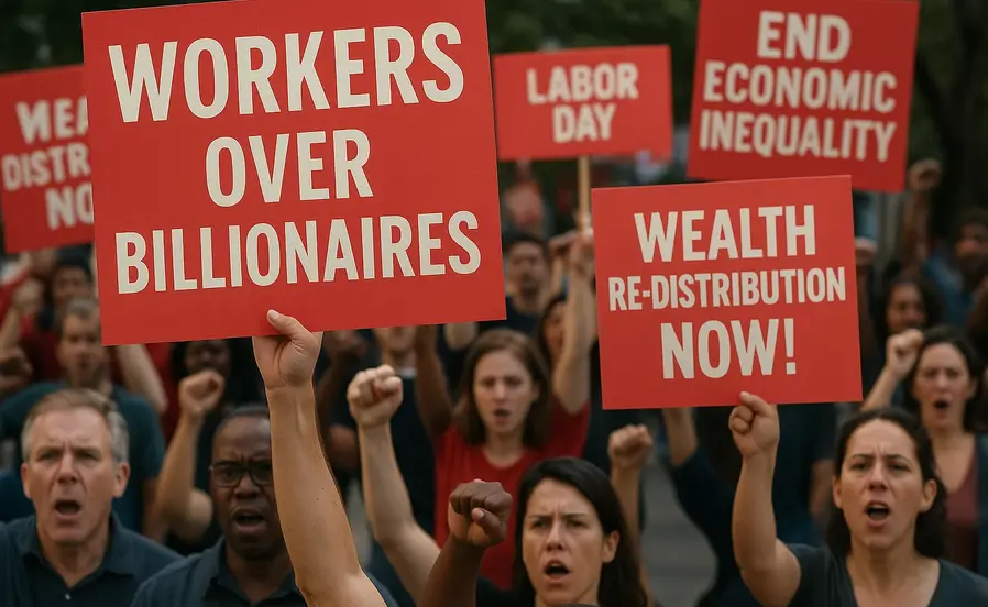 Shocking Labor Day Protests Economic Inequality Workers Over Billionaires Movement Demands Wealth Redistribution