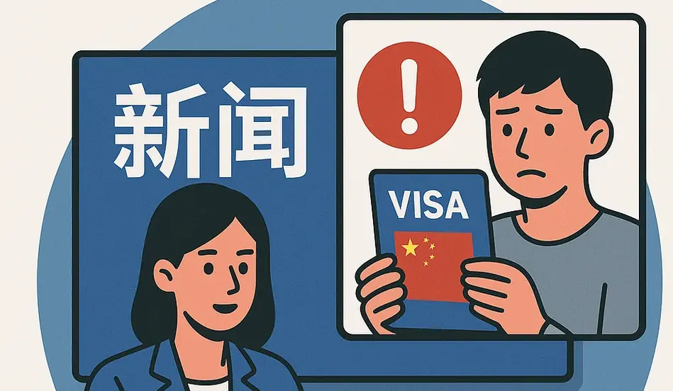 Media discussing new visa implications.
