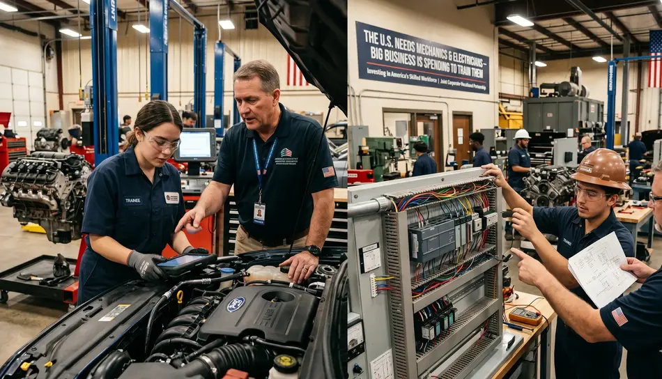 The U.S. Needs Mechanics and Electricians—Big Business Is Spending to Train Them