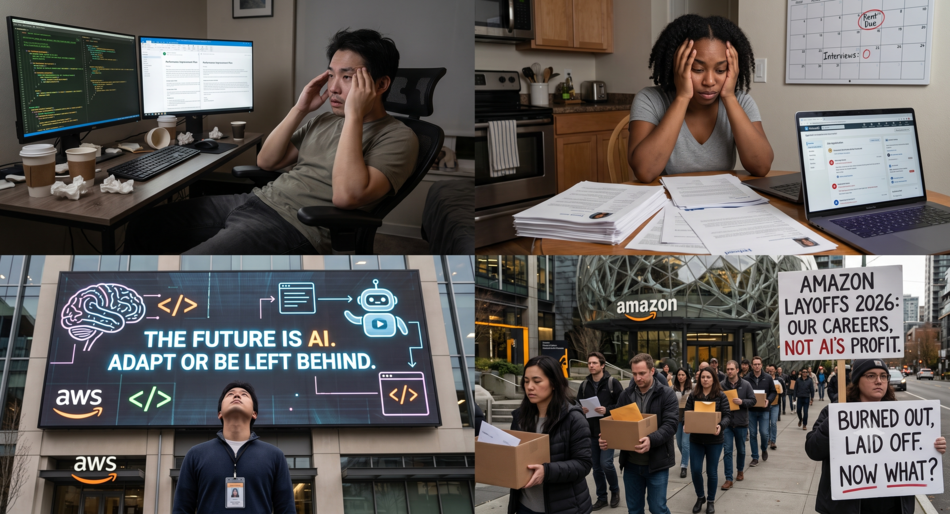 Amazon Layoffs 2026 Burnout, Job Hunt Struggle, and AI Reshape Tech Careers