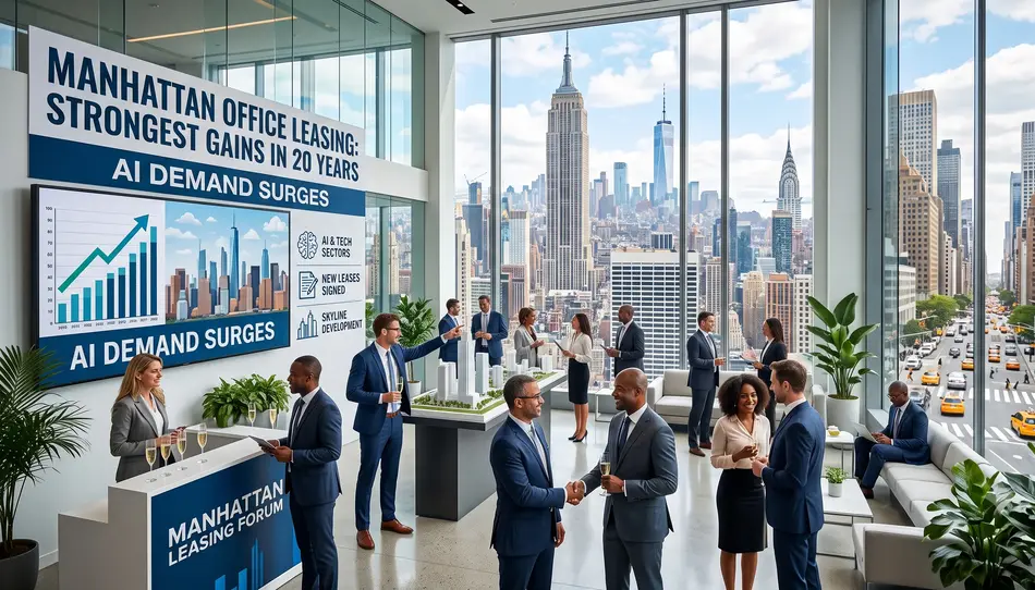 Manhattan Office Leasing Hits Strongest Gains in 20 Years as AI Demand Surges