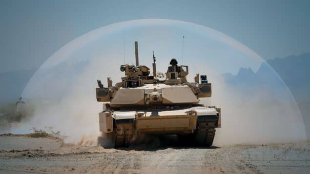 A tank in the desert