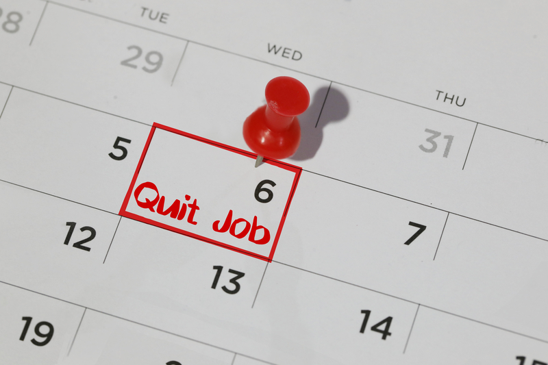 calender with it saying quit job on the 6th