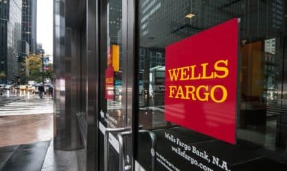 Wells Fargo logo on doors