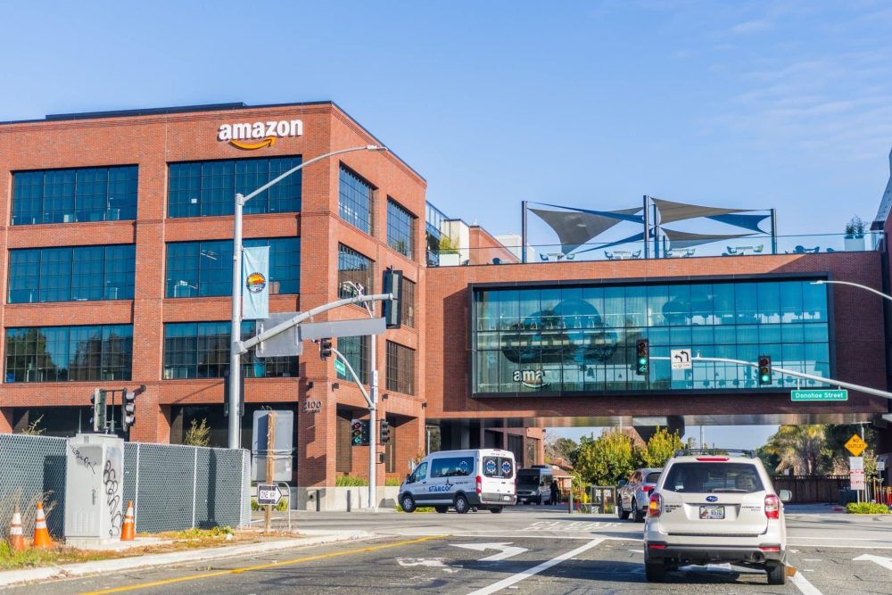 Amazon office building in Silicon Valley