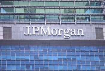 JPMorgan logo sign on building