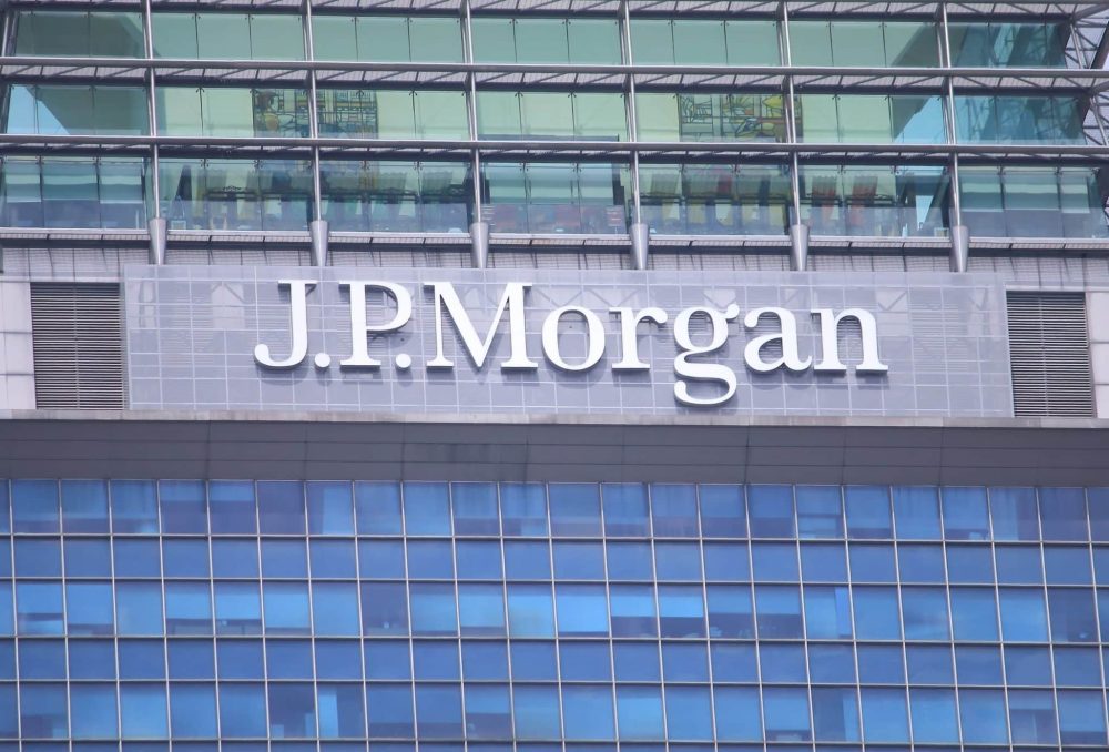 JPMorgan logo sign on building