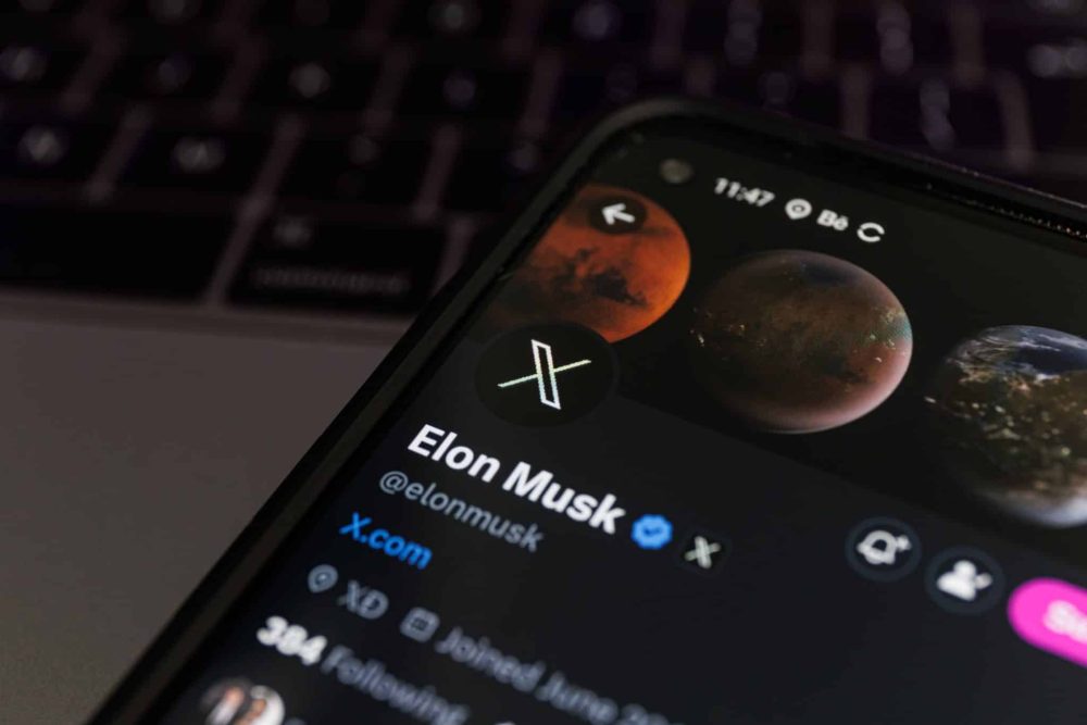 Elon Musk's X account