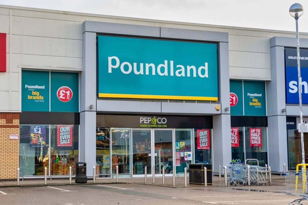 Poundland supermarket store front